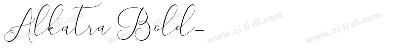 Alkatra Bold字体转换